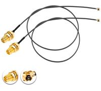 Vecys 2 Pièces U.F.L1 à RP-SMA Femelle Câble Coaxial Faible Perte 12" /30CM U.F.L1 1.13mm Mini-Coaxial Pigtail Cable pour Routeurs Sans fil Mini Cartes Réseau PCIE Répéteur WAN Wi-Fi PCI