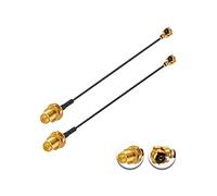 Vecys 2 Pièces U.F.L1 à RP-SMA Femelle Câble Coaxial Faible Perte 2" /5CM U.F.L1 1.13mm Mini-Coaxial Pigtail Cable pour Routeurs Sans fil Mini Cartes Réseau PCIE Répéteur WAN Wi-Fi PCI