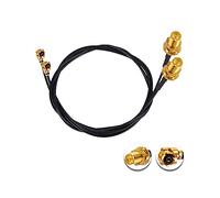 Vecys 2 Pièces U.F.L1 à RP-SMA Femelle Câble Coaxial Faible Perte 20" /50CM U.F.L1 1.13mm Mini-Coaxial Pigtail Cable pour Routeurs Sans fil Mini Cartes Réseau PCIE Répéteur WAN Wi-Fi PCI