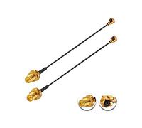 Vecys 2 Pièces U.F.L1 à RP-SMA Femelle Câble Coaxial Faible Perte 4" /10CM U.F.L1 1.13mm Mini-Coaxial Pigtail Cable pour Routeurs Sans fil Mini Cartes Réseau PCIE Répéteur WAN Wi-Fi PCI