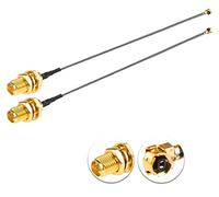 Vecys 2 Pièces U.F.L1 à RP-SMA Femelle Câble Coaxial Faible Perte 6" /15CM U.F.L1 1.13mm Mini-Coaxial Pigtail Cable pour Routeurs Sans fil Mini Cartes Réseau PCIE Répéteur WAN Wi-Fi PCI