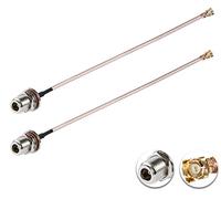 Vecys 2 Pièces U.F.L1 vers N Type Femelle Câble Coaxial Faible Perte 6" /15CM RG178 Câble Coaxial Pigtail pour Routeurs Sans Fil Mini PCIE Network Cards PCI Wi-Fi WAN Repeater