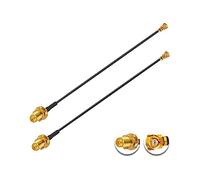 Vecys 2 Pièces U.F.L1 vers RP-SMA Femelle Câble Coaxial Faible Perte 10" /25CM U.F.L1 1.37mm Câble Coaxial Pigtail pour Routeurs Sans fil Mini PCIE Network Cards PCI Wi-Fi WAN Repeater