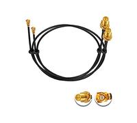 Vecys 2 Pièces U.F.L1 vers RP-SMA Femelle Câble Coaxial Faible Perte 12" /30CM U.F.L1 1.37mm Câble Coaxial Pigtail pour Routeurs Sans fil Mini PCIE Network Cards PCI Wi-Fi WAN Repeater