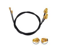 Vecys 2 Pièces U.F.L1 vers RP-SMA Femelle Câble Coaxial Faible Perte 20" /50CM U.F.L1 1.37mm Câble Coaxial Pigtail pour Routeurs Sans fil Mini PCIE Network Cards PCI Wi-Fi WAN Repeater