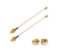 Vecys 2 Pièces U.F.L1 vers RP-SMA Femelle Câble Coaxial Faible Perte 4" /10CM RG178 Câble Coaxial Pigtail pour Routeurs Sans Fil Mini PCIE Network Cards PCI Wi-Fi WAN Repeater