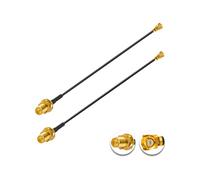 Vecys 2 Pièces U.F.L1 vers RP-SMA Femelle Câble Coaxial Faible Perte 4" /10CM U.F.L1 1.37mm Câble Coaxial Pigtail pour Routeurs Sans fil Mini PCIE Network Cards PCI Wi-Fi WAN Repeater