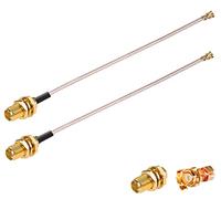 Vecys 2 Pièces U.F.L1 vers RP-SMA Femelle Câble Coaxial Faible Perte 6" /15CM U.F.L1 RG178 Câble Coaxial Pigtail pour Routeurs Sans fil Mini PCIE Network Cards PCI Wi-Fi WAN Repeater