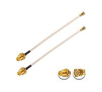 Vecys 2 Pièces U.F.L1 vers RP-SMA Femelle Câble Coaxial Faible Perte 8" /20CM RG178 Câble Coaxial Pigtail pour Routeurs Sans Fil Mini PCIE Network Cards PCI Wi-Fi WAN Repeater