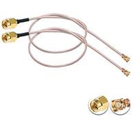 Vecys 2 Pièces U.F.L1 vers SMA Mâle Câble Coaxial à Faible Perte 12 "/30CM RG178 Câble Coaxial en Queue de Cochon pour Routeurs Sans Fil Mini PCIE Cartes Réseau PCI Wi-Fi WAN Répéteur