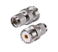 Vecys 2PCS Adaptateurs UHF PL-259 UHF Mâle vers Femelle SO-239 Adaptateur de Câble Coaxial pour Radio Amateur
