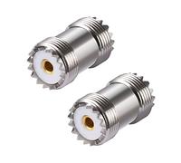 Vecys 2PCS Adaptateurs UHF SO-239 UHF Femelle vers Femelle Adaptateur de Câble Coaxial Connecteur PL-259 pour Radio Amateur