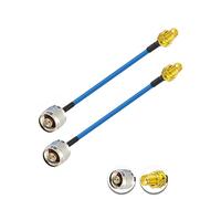 Vecys 2PCS SMA Femelle vers N Type Mâle Câble Coaxial RF N Type RF Coaxial Pigtail Câble 6" /15CM RG402 SMA Mâle 50 Ohm Câble D'extension à Faible Perte