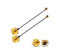 Vecys 2PCS U.F.L1 vers SMA Câble U.F.L1 vers SMA Femelle à Bride pour Mmontage sur Panneau 1.13mm Mini-Coaxial Pigtail Cable 2" /5CM pour Routeurs Sans fil Mini PCIE Network Cards