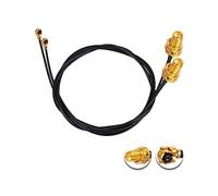 Vecys 2PCS U.F.L1 vers SMA Femelle Câble Coaxial Faible Perte 20" /50CM U.F.L1 1.13mm Mini-Coaxial Pigtail Cable pour Routeurs Sans Fil Mini PCIE Network Cards PCI Wi-Fi WAN Repeater