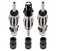 Vecys 3 Pièces DIN Mâle Connecteurs Autoradio FM AM Antenne de Voiture Universelle Prise DIN Connecteur en Cuivre pour Câble Coaxial de Extension RG58