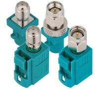 Vecys 4 Pièces SMA vers Fakra Z RF Coaxial Adaptateur Kit 50 Ohm SMA vers Fakra Z Connecteur Coaxial Adaptateur 4 Types pour Antenne Radio RF Coaxial Câble