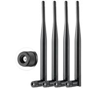 Vecys 4PCS Double Bande WiFi Antenne 2.4GHz 5GHz 5.8GHz Antenne Externe RP-SMA Mâle 5dBi 19cm/7in pour Routeur sans Fil Mobile Hotspot WiFi Wireless DVR Recorder Wireless LAN