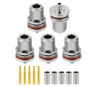 Vecys 5 PCS N Femelle Cloison à Sertir Connecteurs RF 50 Ohm N Jack Femelle Adaptateur de Connecteur Coaxial RF pour RG58 RG400 Câble Coaxial RF
