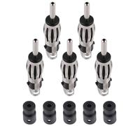 Vecys 5 Pièces DIN Mâle Connecteurs Autoradio FM AM Antenne de Voiture Universelle Prise DIN Connecteur en Cuivre pour Câble Coaxial de Extension RG174