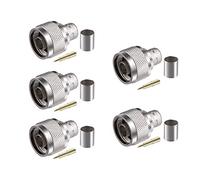 Vecys 5PCS N Mâles Connecteurs 50 Ohm N Mâle à Sertir Connecteur Coaxial RF Adaptateur pour VLMR400 Belden 9913 RG8 Câble Coaxial RF