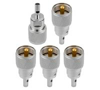 Vecys 5PCS PL259 UHF Mâles Connecteurs Coaxiaux Connecteur UHF Mâle PL259 à Souder 50 Ohm pour Câble Coaxial RG174 RG316