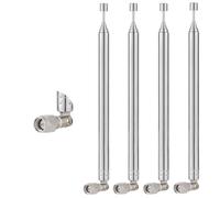 Vecys 8 Sections Téléscopique Antenne SMA Mâle Connecteur Antenne de Remplacement Radio 73.03cm/28.75in pour TV AM FM Radio Récepteur Stéréo(4 Pièces)