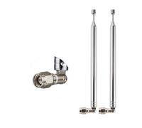 Vecys 8 Sections Téléscopique Antenne SMA Mâle Connecteur Antenne de Remplacement Radio 735cm pour TV AM FM Radio Récepteur Stéréo(2 Pièces)