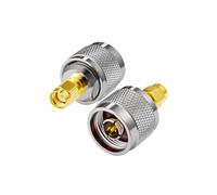 Vecys Adaptateur RP-SMA Mâle vers Mâle de Type N Adaptateur pour Antenne Wi-FI pour Antenne Extérieure WLAN Routeur Wi-FI WLAN 4G Routeur sans Fil Bluetooth (2 pièces)