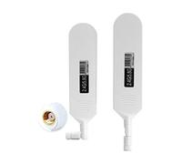 Vecys Antenne Bi-Bande WiFi 2.4GHz 5.8GHz Antenne Omnidirectionnelle 12dBi à Haut Gain pour Bâton de Colle à Connecteur Mâle RP SMA pour Carte Réseau sans Fil pour Routeur WiFi(Blanc,2PCS)
