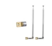 Vecys Antenne FM Télescopique 7 Sections Portable Antenne Radio FM Dab pour Réception TV VHF/UHF Stéréo DVB-T(2 Pièces)