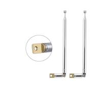 Vecys Antenne Télescopique FM Antenne Radio Dab 7 Sections Antenne Radio Portable FM pour TV Réception FM/VHF/UHF Stéréo DVB-T (2 pcs)