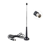 Vecys Antenne TV DVB-T Antenne HDTV Numérique avec Base Magnétique Connecteur Mâle TV Télescopique 5 Sections 5dBi VHF/UHF Mini Antenne TV 1.5 m Câble Coaxial RG174 pour DVD LCD TV Appareils DVB-T