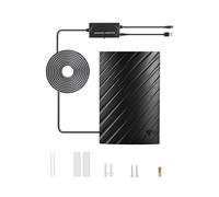 Vecys Antenne TV pour Smart TV 25 dBi ATSC Antenne TV Numérique Intérieure avec Amplificateur USB 500 Miles Antenne TV DVB-T2 RG174 Câble Coaxial 5m/16.4ft Prise en Charge 4K 720p 1080p