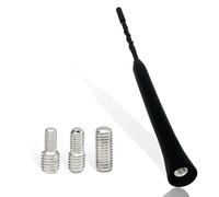 Vecys Antenne Universelle 24CM pour Toit de Voiture avec 3 Adaptateurs (M4, M5, M6) - Tige Courte pour Radio FM AM DAB DAB+ - Noir