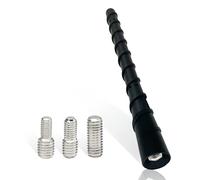 Vecys Antenne Universelle Voiture - 18,1 CM Antenne de Remplacement FM/AM avec Adaptateurs (M4, M5, M6) Tige Courte pour Adaptateur Voiture Radio Réglage FM AM Noir