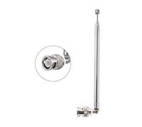 Vecys BNC Mâle Connecteur Antenne Téléscopique 7 Sections VHF UHF 68.5cm/27IN Antenne Téléscopique BNC Plug pour CB Radio Police Scanneur Ham Radio Deux Voies Scanner Mobile Microphone sans Fil