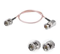 Vecys Câble BNC Mâle vers BNC Mâle à Angle Droit 75 Ohms HD-SDI RG179 RF Coaxial Pigtail Jumper Cable 20"/50cm pour VCR Camera Marine CB Radio CCTV Monitor