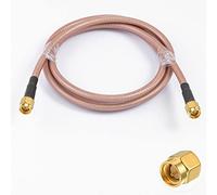 Vecys Câble d'extension SMA Mâle vers SMA Mâle Câble de Queue de Cochon d'antenne WLAN RG400 3ft/1m pour Réseau Sans Fil WiFi 2G 3G 4G Routeur d'antenne GSM Bluetooth WLAN LAN