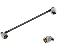 Vecys Câble Jumper UHF Mâle PL-259 Angle Droit vers UHF Mâle PL-259 Angle Droit Câble Coaxial Numérique à Faible Perte RG58 12"/30CM Talkie Walkie CB Radio SWR Mètre Analyseur Antenne