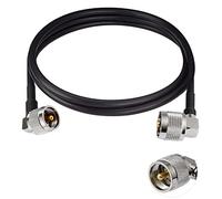 Vecys Câble Jumper UHF Mâle PL-259 Angle Droit vers UHF Mâle PL-259 Angle Droit Câble Coaxial Numérique à Faible Perte RG58 3FT/1M pour Talkie Walkie CB Radio SWR Mètre Analyseur Antenne
