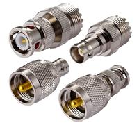 Vecys CB Adaptateur Radio SO239 PL259 UHF vers BNC Adaptateur d'antenne 4 Kit pour CB Antenna Radioamateur Walkie Talkie Portable Appareils WLAN sans Fil (2 Pièces)