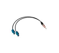 Vecys DIN Mâle vers Double Fakra Z Mâle Câble Répartiteur d'Antenne pour Autoradio Fakra Z vers DIN Câble RG174 15.35IN/39CM pour Antenne Autoradio AM/FM DAB