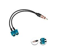 Vecys Double Fakra Z Câble Double Fakra Z Mâle vers DIN Mâle Câble Adaptateur 12IN/30CM DIN Plug Pigtail RG174 pour Antenne Radio FM/AM