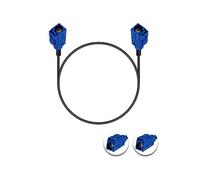 Vecys Fakra C Femelle vers Fakra C Femelle Câble Bleu en Queue de Cochon RG174 12IN/30CM Câble D'extension D'antenne GPS pour Autoradio