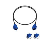 Vecys Fakra C Femelle vers Fakra C Femelle Câble Bleu en Queue de Cochon RG174 20IN/50CM Câble D'extension D'antenne GPS pour Autoradio