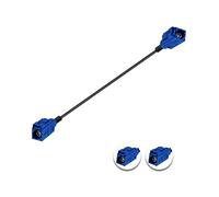 Vecys Fakra C Femelle vers Fakra C Femelle Câble Bleu en Queue de Cochon RG174 6IN/15CM Câble D'extension D'antenne GPS pour Autoradio