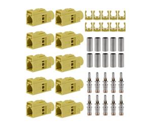 Vecys Fakra K Type Connecteurs Femelles à Sertir Fakra K Curry Femelle Jack Connecteurs à Sertir pour RG316 RG174 VLMR100 Câble