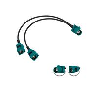 Vecys Fakra Z Mâle vers Double Femelle Câble Coaxial Séparateur 12IN/30CM Fakra Z Câble Coaxial Diviseur RG174 V-Type pour Navigation GPS Stéréo Voiture