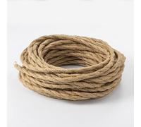 Vecys LED Lighting 15M Fil électrique Corde, 3 Cœurs Linge Câble Cuivre Recouvert Rétro Tressé Industriel Corde Noyau Cuivre 0,75 MM DIY Pendentif Lampe